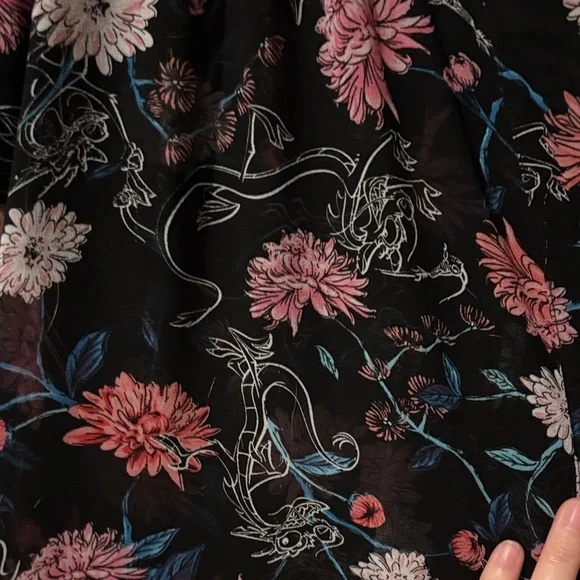 Disney Black Sheer Mulan Kimono - Picture 5 of 9